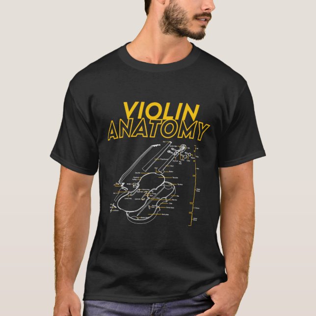 Twoset Violin Violin Anatomy Drawing Diagram Limit T Shirt (Framsida)