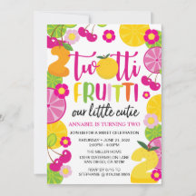 Twotti Fruitti Birthday-inbjudan