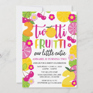 Twotti Fruitti Birthday-inbjudan Inbjudningar