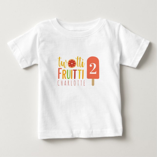 Twotti Fruitti Citrus Ice Pop andra födelsedag T Shirt (Framsida)