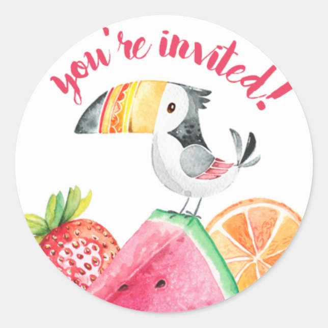 Twotti Fruitti-etikett Runt Klistermärke (Framsida)