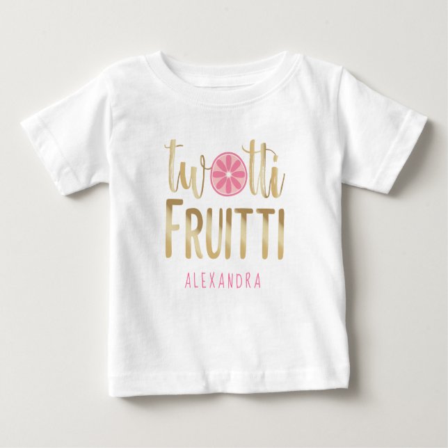 Twotti Fruitti Rosa Lemon Andra födelsedag T Shirt (Framsida)