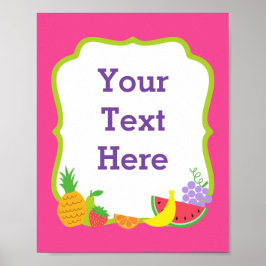 TWOtti Frutti 2:a födelsedag Fruit Anpassningsbar Poster