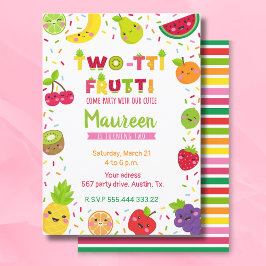 Twotti frutti 2:a födelsedag inbjudningar
