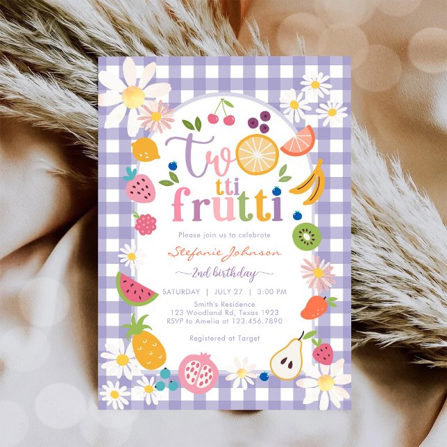 Twotti Frutti 2nd Birthday Invitation Inbjudningar (Skapare uppladdad)
