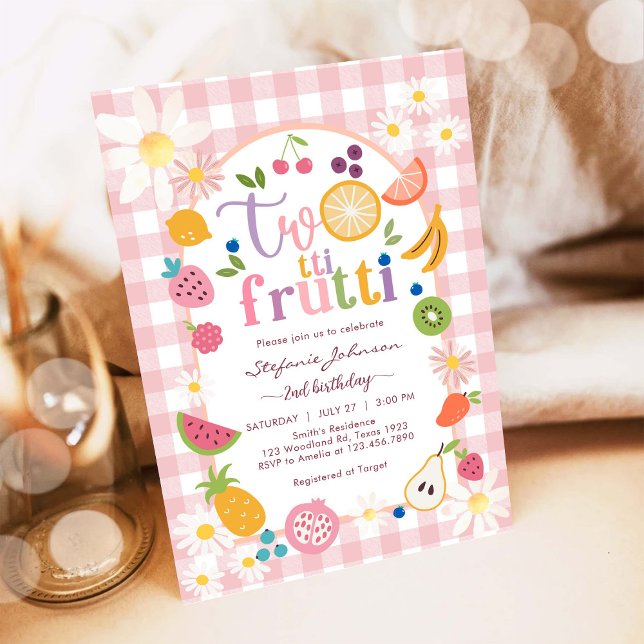 Twotti Frutti 2nd Birthday Invitation Inbjudningar (Skapare uppladdad)