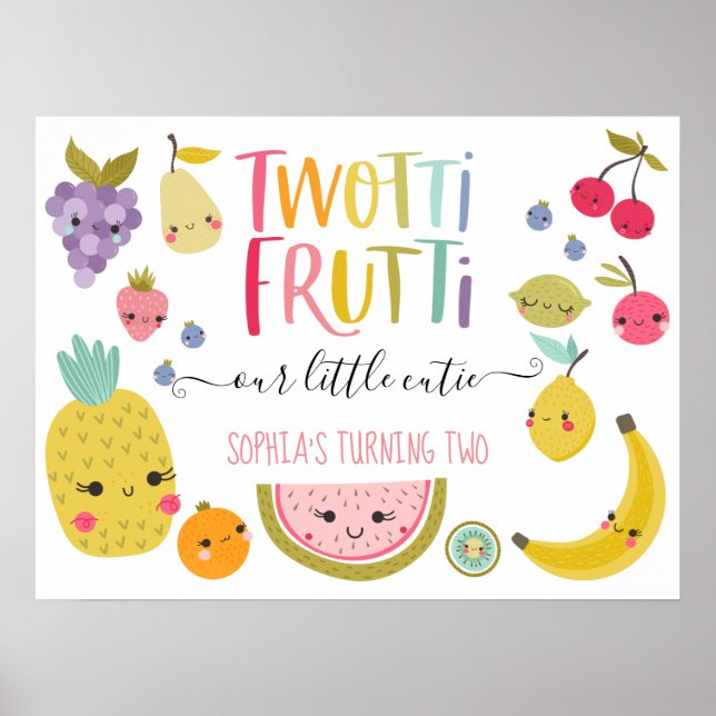 Twotti Frutti, andra Födelsedagsfesten Poster (Framsidan)