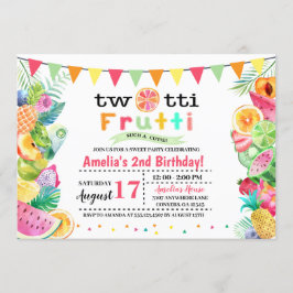 Twotti Frutti barns födelsedaginbjudan Inbjudningar
