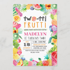 Twotti Frutti barns födelsedaginbjudan Inbjudningar
