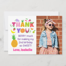 TWOtti Frutti Birthday Foto - tackkort