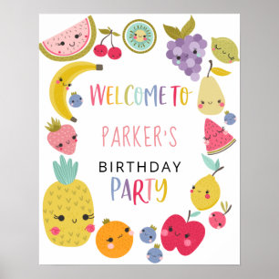Twotti Frutti Birthday Välkommen Poster