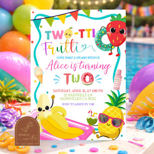 Twotti Frutti Poolparty Invigning Inbjudningar