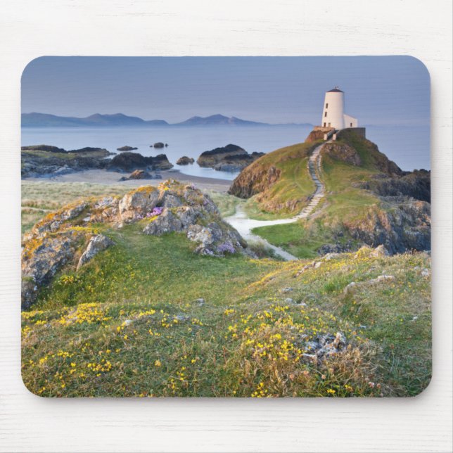 Twr Mawr-fyr på den Llanddwyn ön Musmatta (Framsidan)