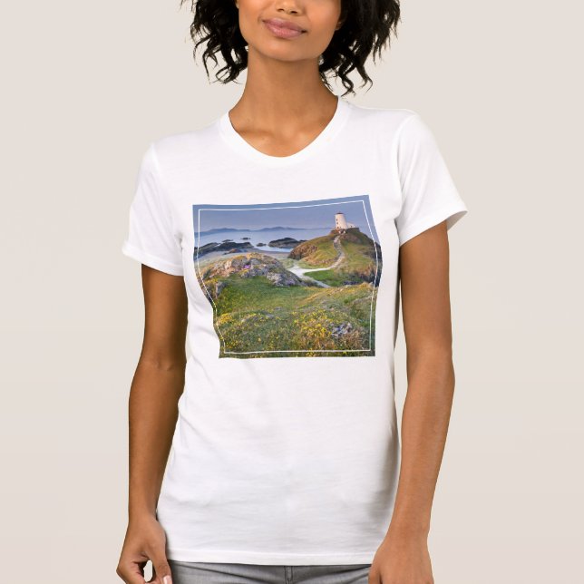 Twr Mawr-fyr på den Llanddwyn ön T Shirt (Framsida)
