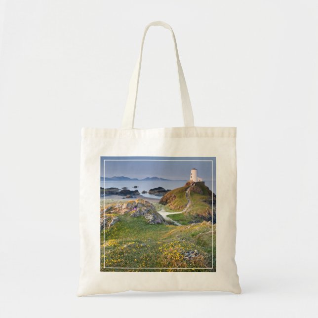 Twr Mawr-fyr på den Llanddwyn ön Tygkasse (Framsidan)