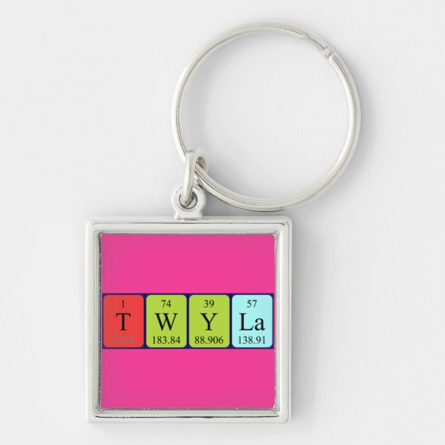 Twyla Periodisk bord namn nyckelring (Framsidan)