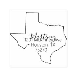 TX | delstaten Texas Returadress Frimärke Självfärgande Stämpel