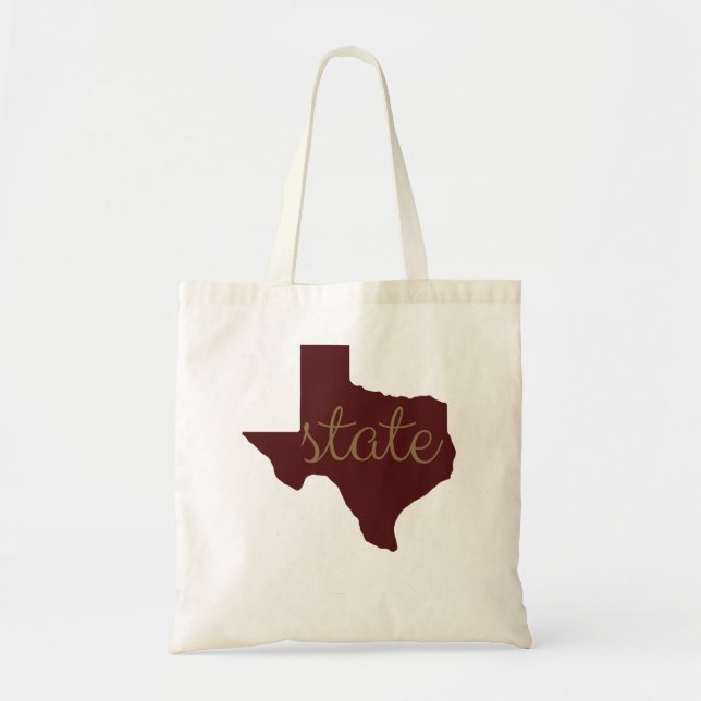 TX State Bobcat Shirt Texas State Bobcat Fläkt Log Tygkasse (Framsidan)