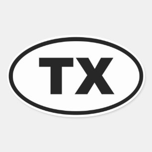 TX Texas Ovalt Klistermärke