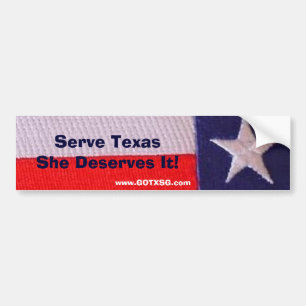 txflaggaserven Texas förtjänar hon den Bildekal