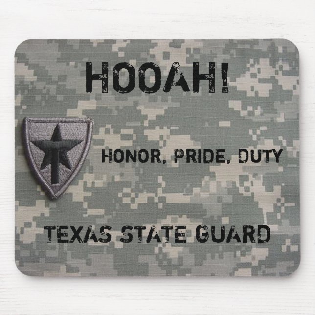 TXSG HOOAH! , Heder, pride, arbetsuppgift, - Musmatta (Framsidan)