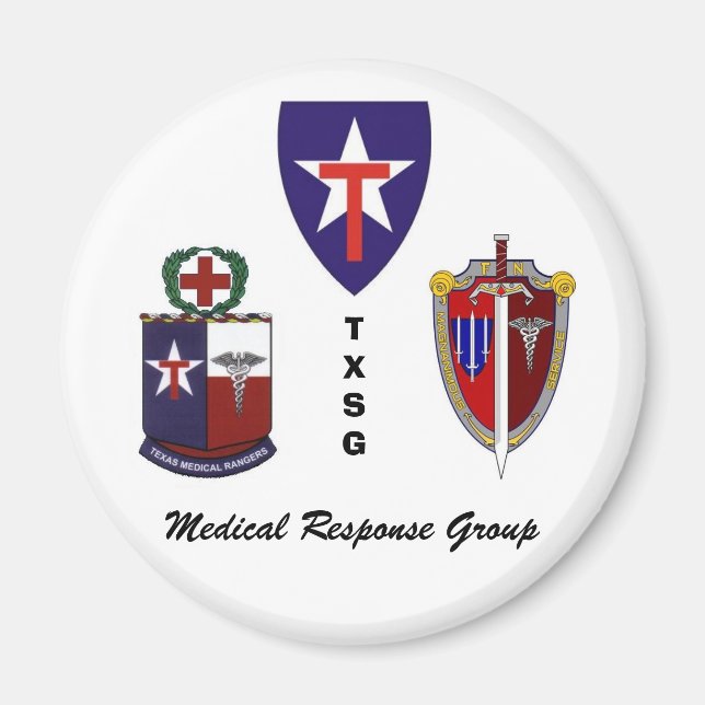 TXSG Medical Response Group Magnet (Framsidan)