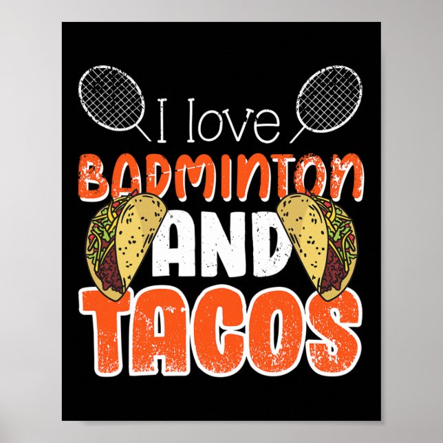 Ty Badminton Gift Idea för Badminton Player 1 Poster (Framsidan)