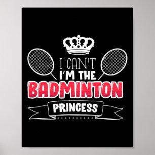 Ty Badminton Gift Idea för Badminton Player Poster
