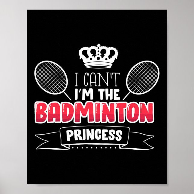 Ty Badminton Gift Idea för Badminton Player Poster (Framsidan)