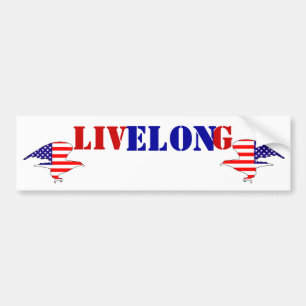 TY Elon LIVELONG Absolute Free Tal eagle flaggor Bildekal