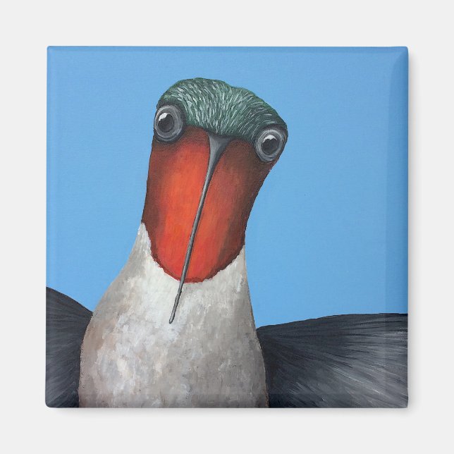 Ty, en Ruby Throated Hummingbird Magnet (Framsidan)