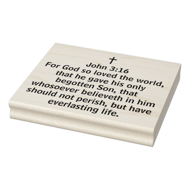 Ty för att Gud älskade världen Johannes 3:16  Stämpel (Stämpel)