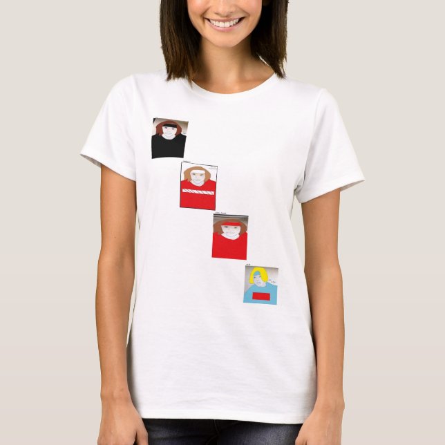 Ty, Gabriel, John James och Nick Teckningar T Shirt (Framsida)