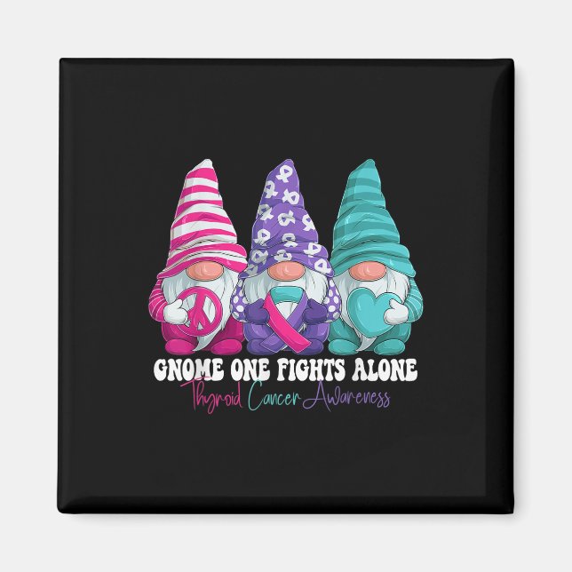 Ty Gnomies Thyroid Cancer Awareness Month Ribbo Magnet (Framsidan)