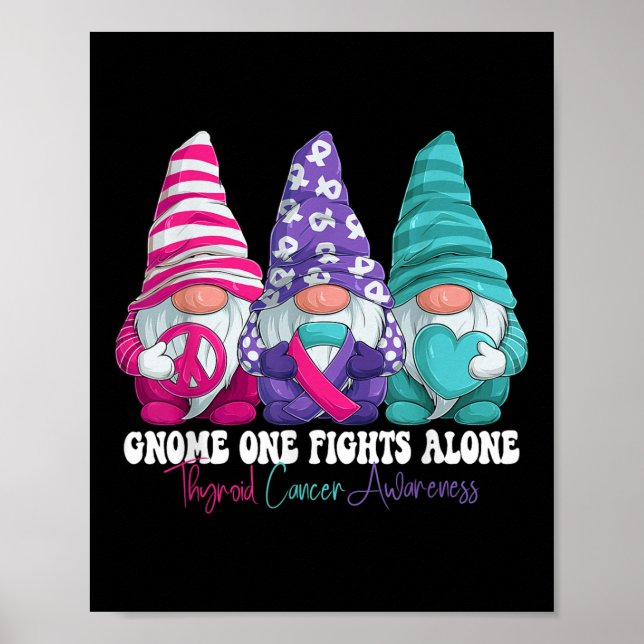 Ty Gnomies Thyroid Cancer Awareness Month Ribbo Poster (Framsidan)