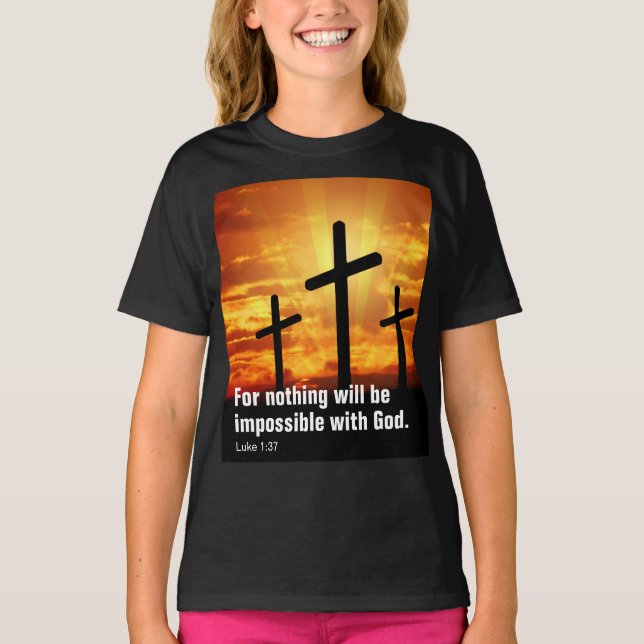 Ty ingenting är omöjligt för Gud. T Shirt (Framsida)