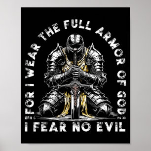 Ty jag bär Guds fulla rustning jag fruktar intet o Poster