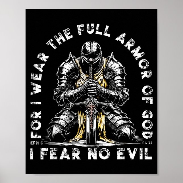 Ty jag bär Guds fulla rustning jag fruktar intet o Poster (Framsidan)