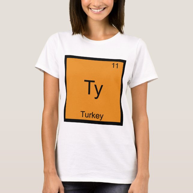 Ty - Kalkon Roligt Element Meme Kemi T-Shirt (Framsida)