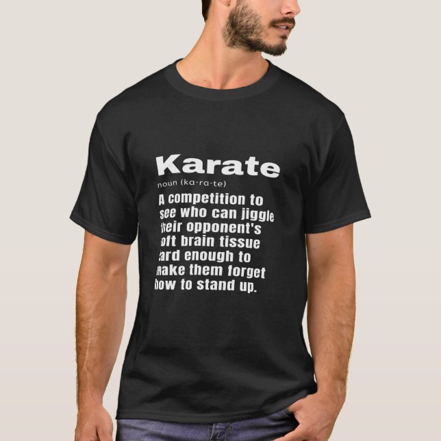 Ty Karate Definition Karateka Sensei Coach Gift T Shirt (Framsida)