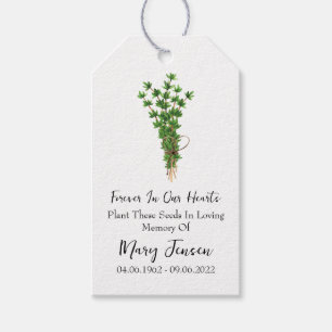 Ty Seed Packet Memorial Funeral Presentetikett