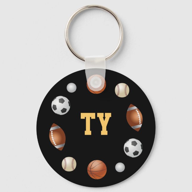 Ty World of Sports Keychain - Black Nyckelring (Framsida)