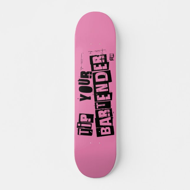 TYB Rosa Punker Mini Skateboard Bräda 18,5 Cm (Framsida)