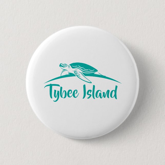 Tybee Grönt Turtle Knapp (Framsida)
