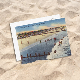 Tybee Island Beach Savannah GA Historic Vykort