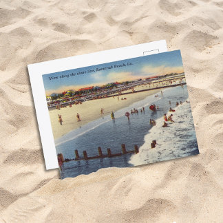 Tybee Island Beach Savannah GA Historic Vykort