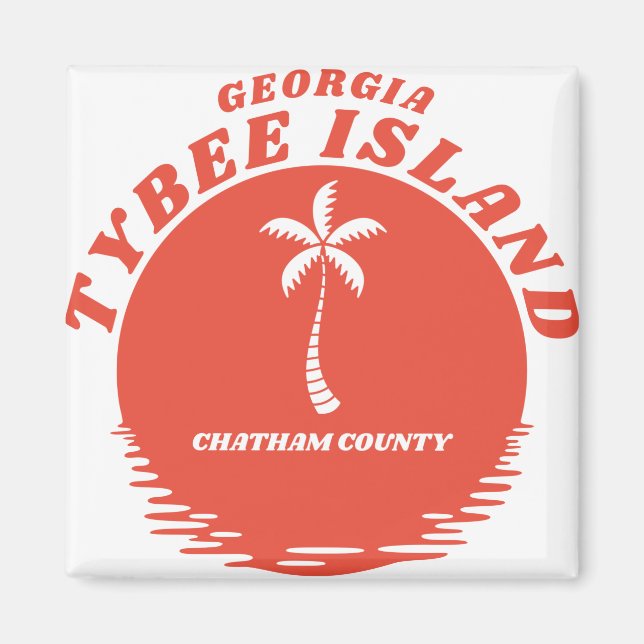 Tybee Island Chatham Georgia Magnet (Framsidan)