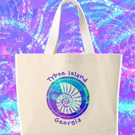 Tybee Island Georgia Colorful Ocean Seashell Jumbo Tygkasse