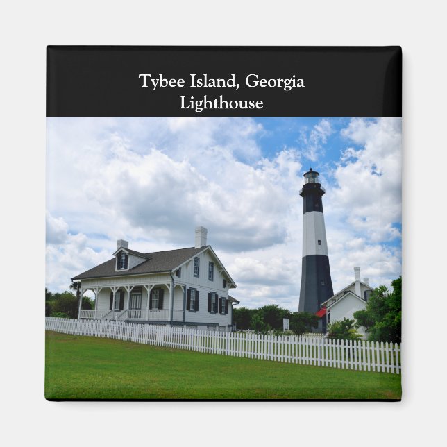 Tybee Island, Georgia fyr Magnet (Framsidan)
