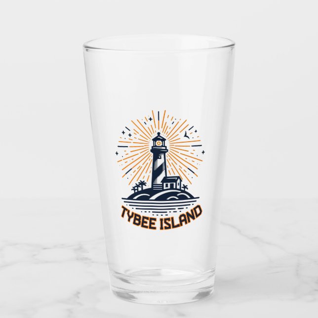 Tybee Island Georgia Lighthouse Sunrise Glaskopp (Framsida)